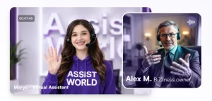 Business owner on a discovery call to hire a virtual assistant