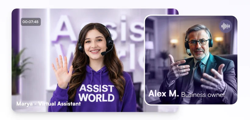 Business owner on a discovery call to hire a virtual assistant
